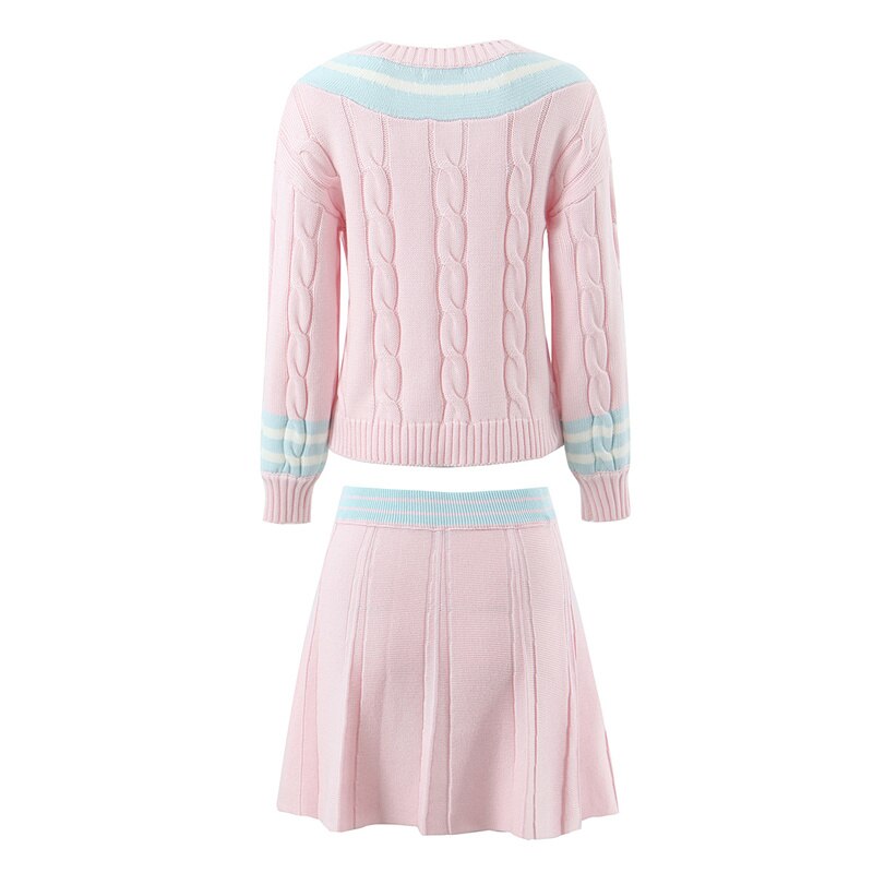 Study Date //Pink Knit Skirt