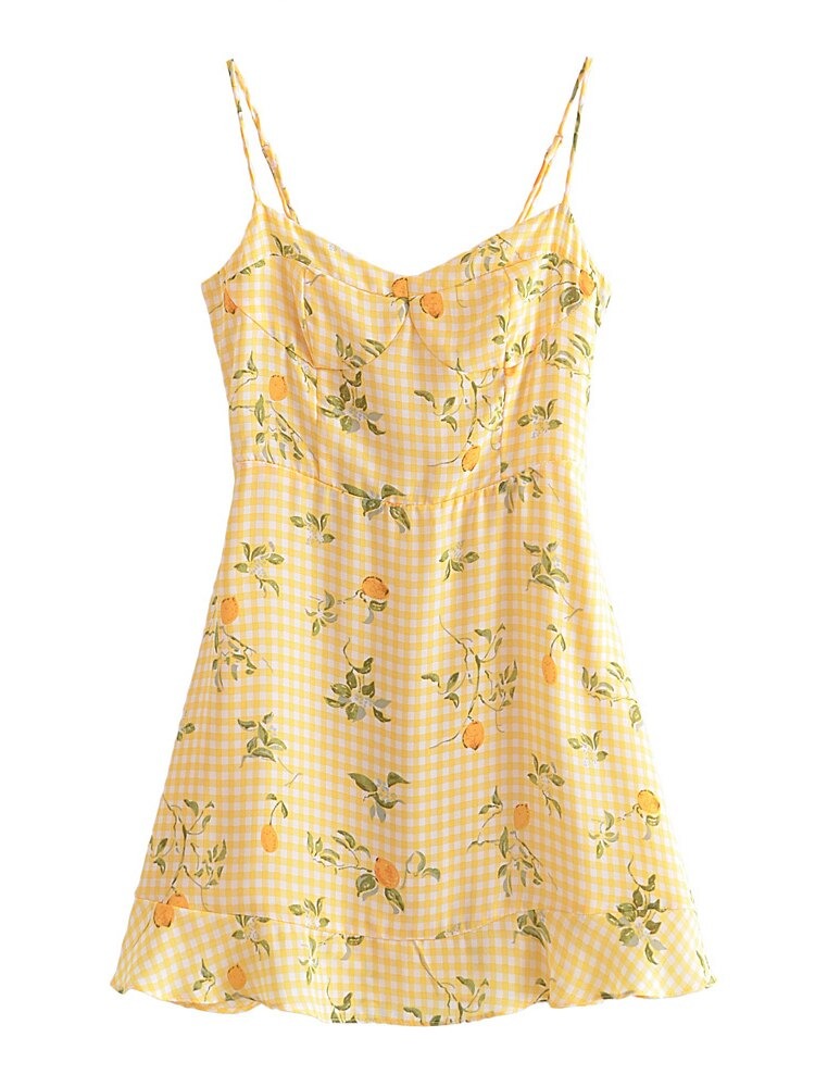 Zaful hotsell lemon dress