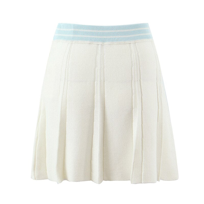 Study Date //White Knit Skirt